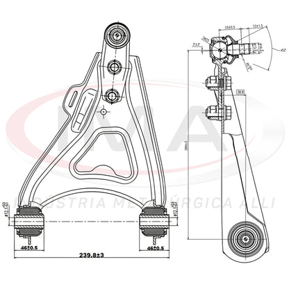 Front Lower Suspension Arm - Left Side - With Ball Joint