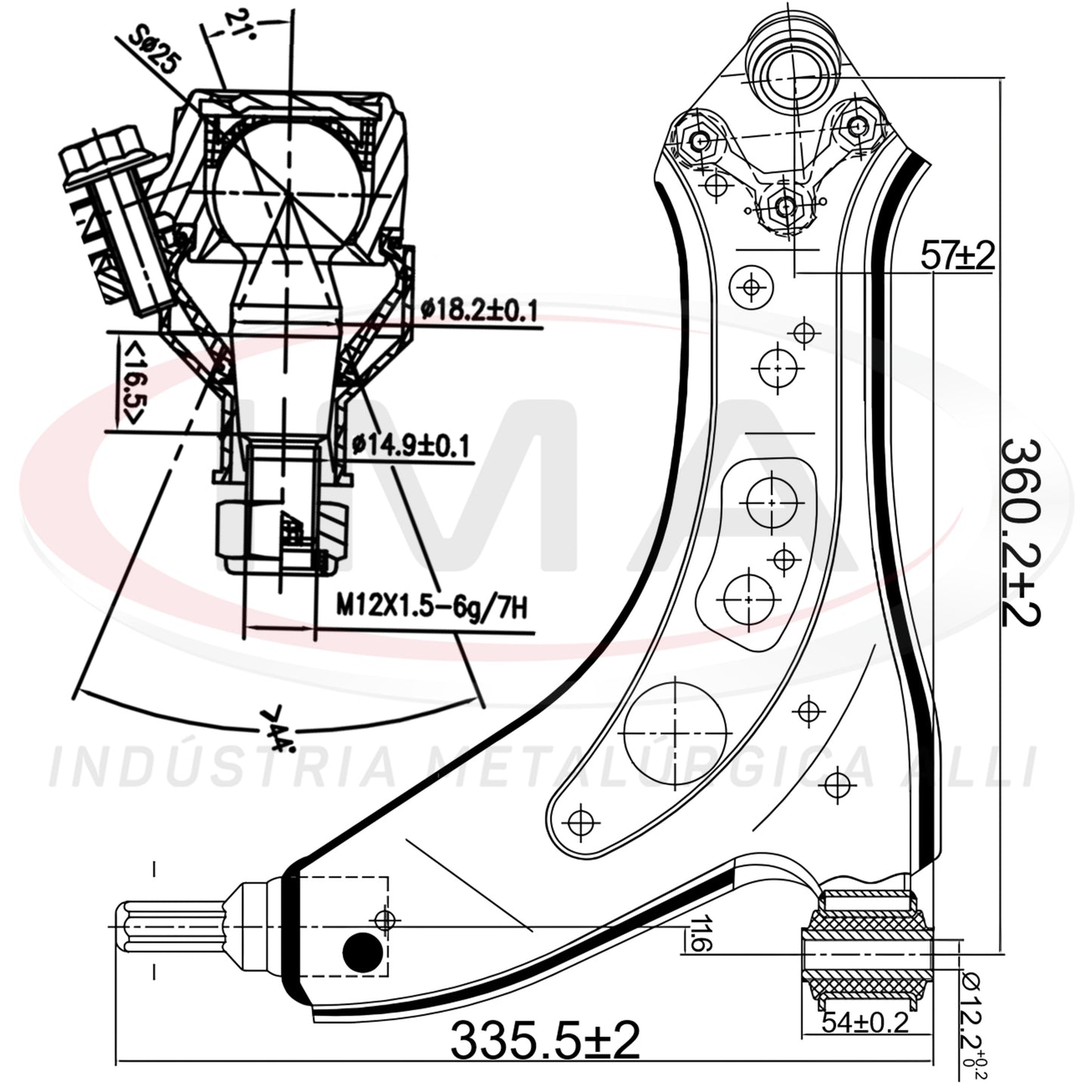 Bandeja da Suspensão - Dianteira - Lado Esquerdo - Com Bucha / Com Pivô / Sem Suporte