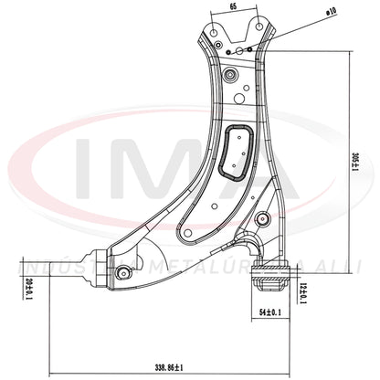 Front Suspension Arm - With front bushing / Without ball joint / Without rear support