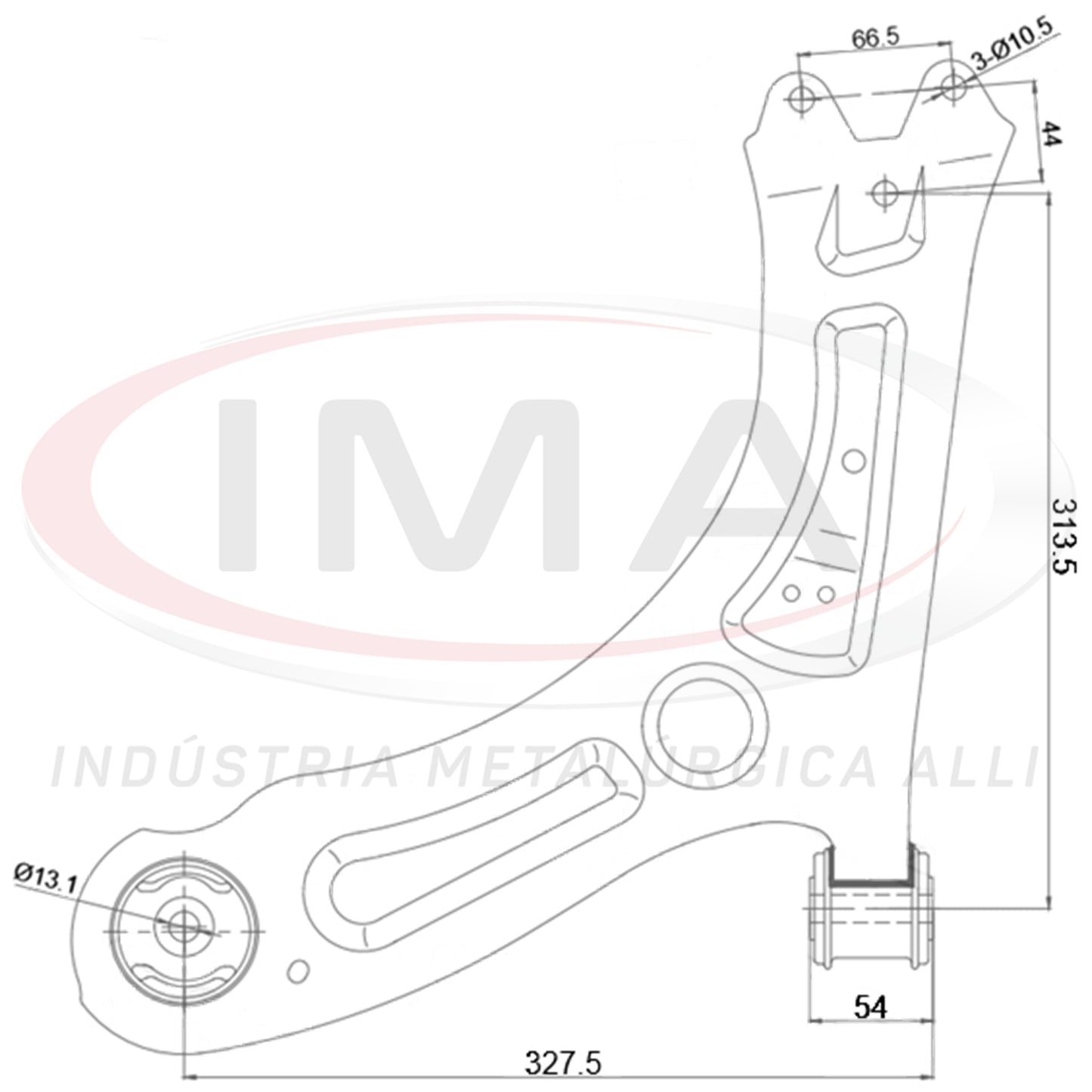Suspension Arm - Front - Left - With bushings / Without ball joint