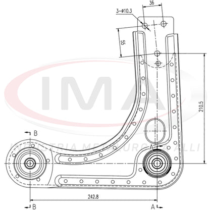Suspension Arm - Front - Right Side - With Bushings / Without Ball Joint (United with ALB-2017D)