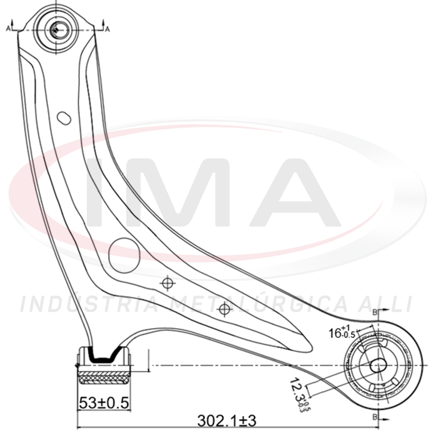 Suspension Arm - Front - Right Side - With Bushings / With Ball Joint