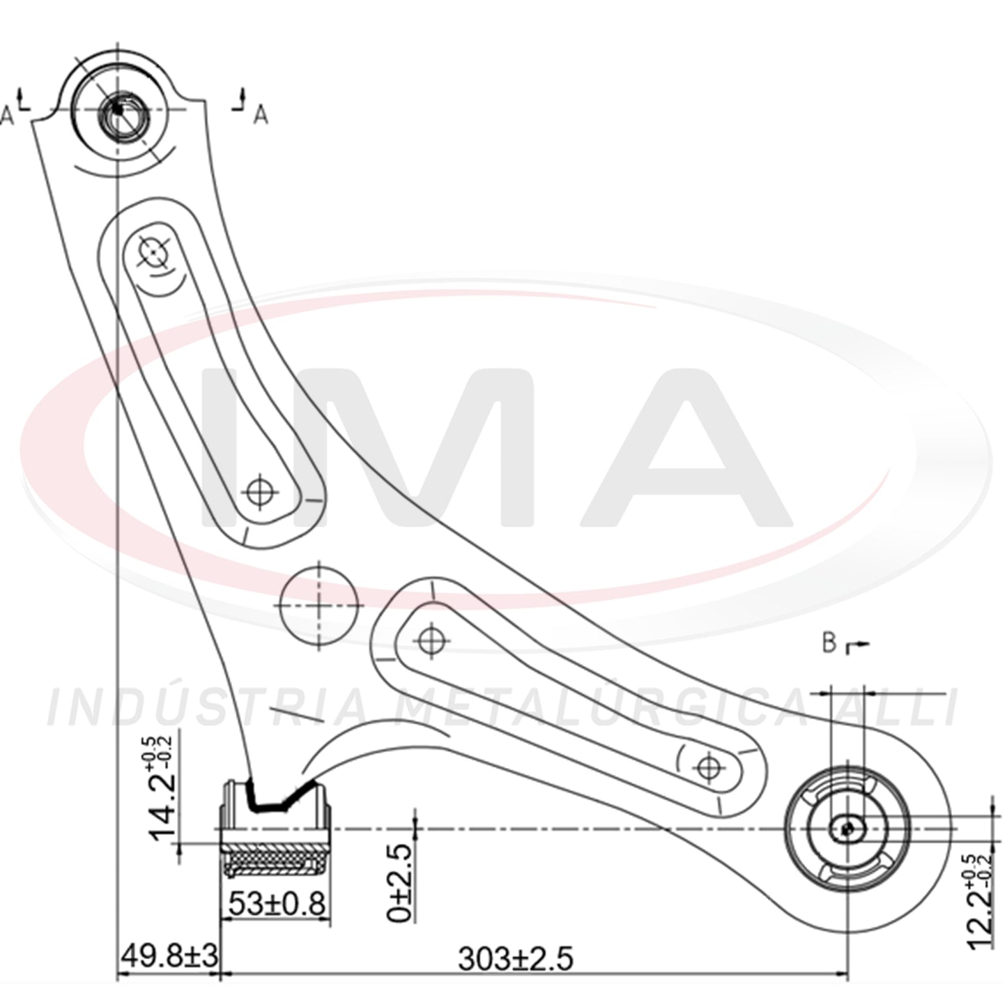 Suspension Arm - Front - Right Side - With Bushings / With Ball Joint