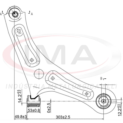 Suspension Arm - Front - Right Side - With Bushings / With Ball Joint