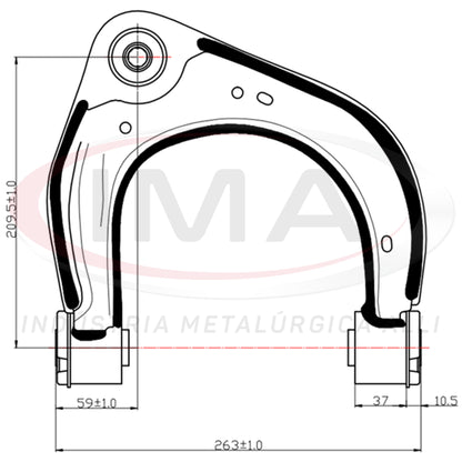 Front Upper Suspension Arm - Right Side - With Bushings / With Ball Joint