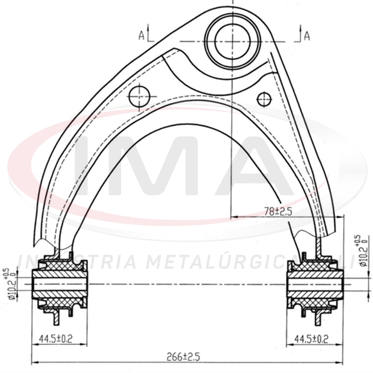 Front Upper Suspension Arm - Right Side - With Bushings / With Ball Joint