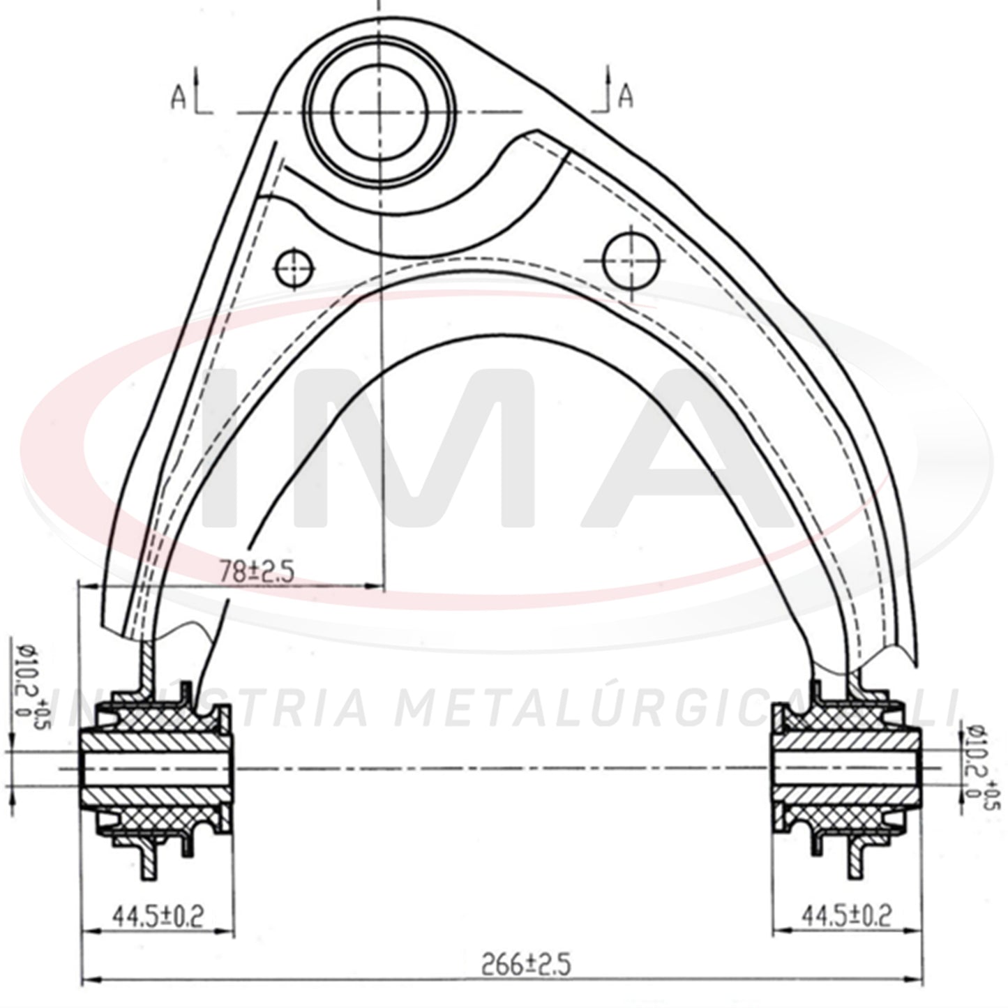 Front Upper Suspension Arm - Left Side - With Bushings / With Ball Joint