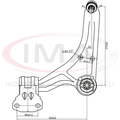 Suspension Arm - Front - Left Side - With Bushing / Mount / Ball Joint