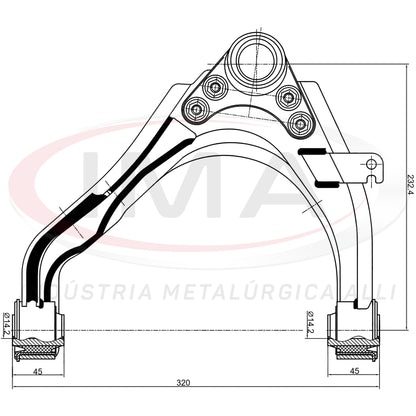 Front Upper Suspension Arm - Left Side - With Ball Joint