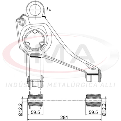 Front Lower Suspension Arm - Right Side - With Bushings / Without Ball Joint