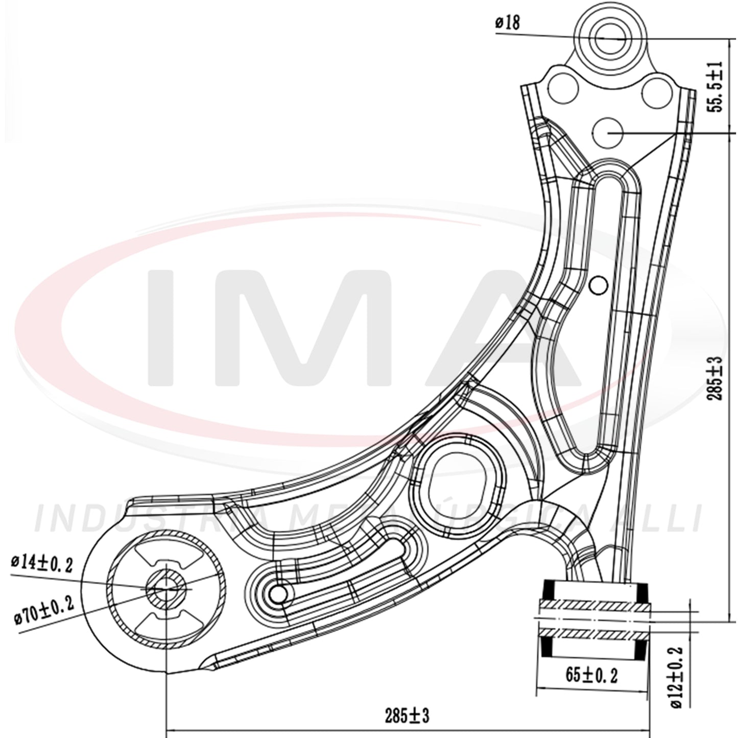 Suspension Arm - Front - Left Side - With Bushings / With Ball Joint