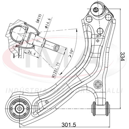 Bandeja da Suspensão - Dianteira - Lado Esquerdo -  Com buchas / Com Pivô