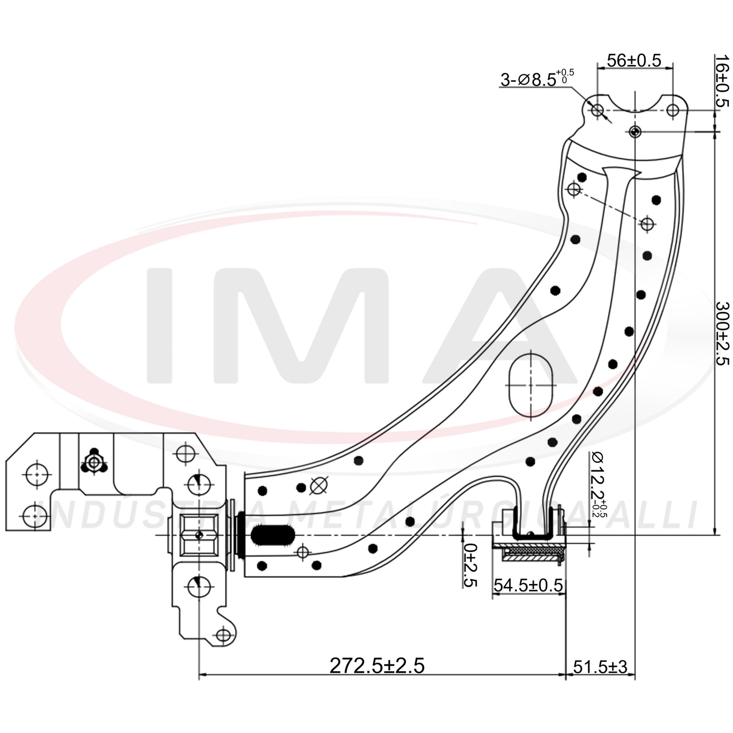 Suspension Arm - Front - Left Side - With stabilizer bar / Bushing / Mount / Without ball joint
