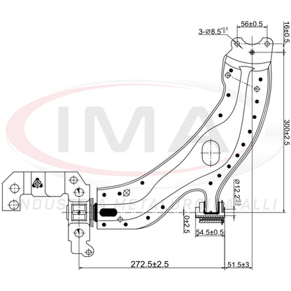 Suspension Arm - Front - Left Side - With stabilizer bar / Bushing / Mount / Without ball joint