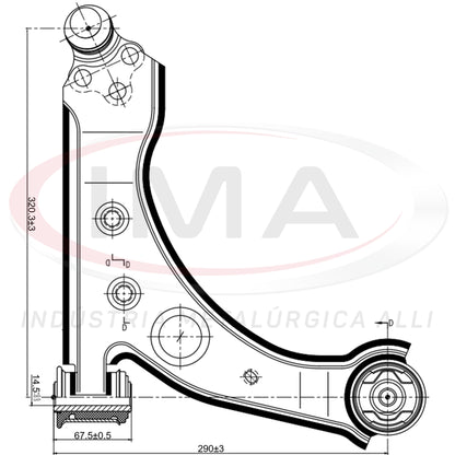 Suspension Arm - Front - Left Side - With Bushings / With Ball Joint