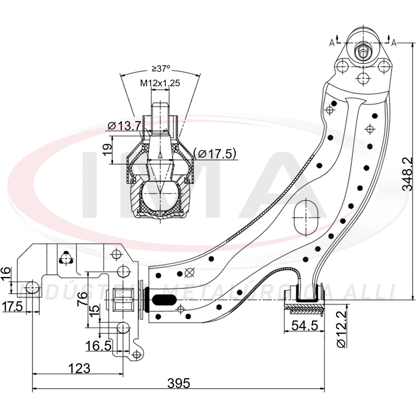 Front Lower Suspension Arm - Right Side - With Ball Joint