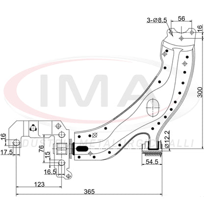 Suspension Arm - Front - Right Side - With stabilizer bar / Bushing / Mount / Without ball joint