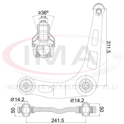 Suspension Arm - Front - Left Side - With Bushings / With Ball Joint