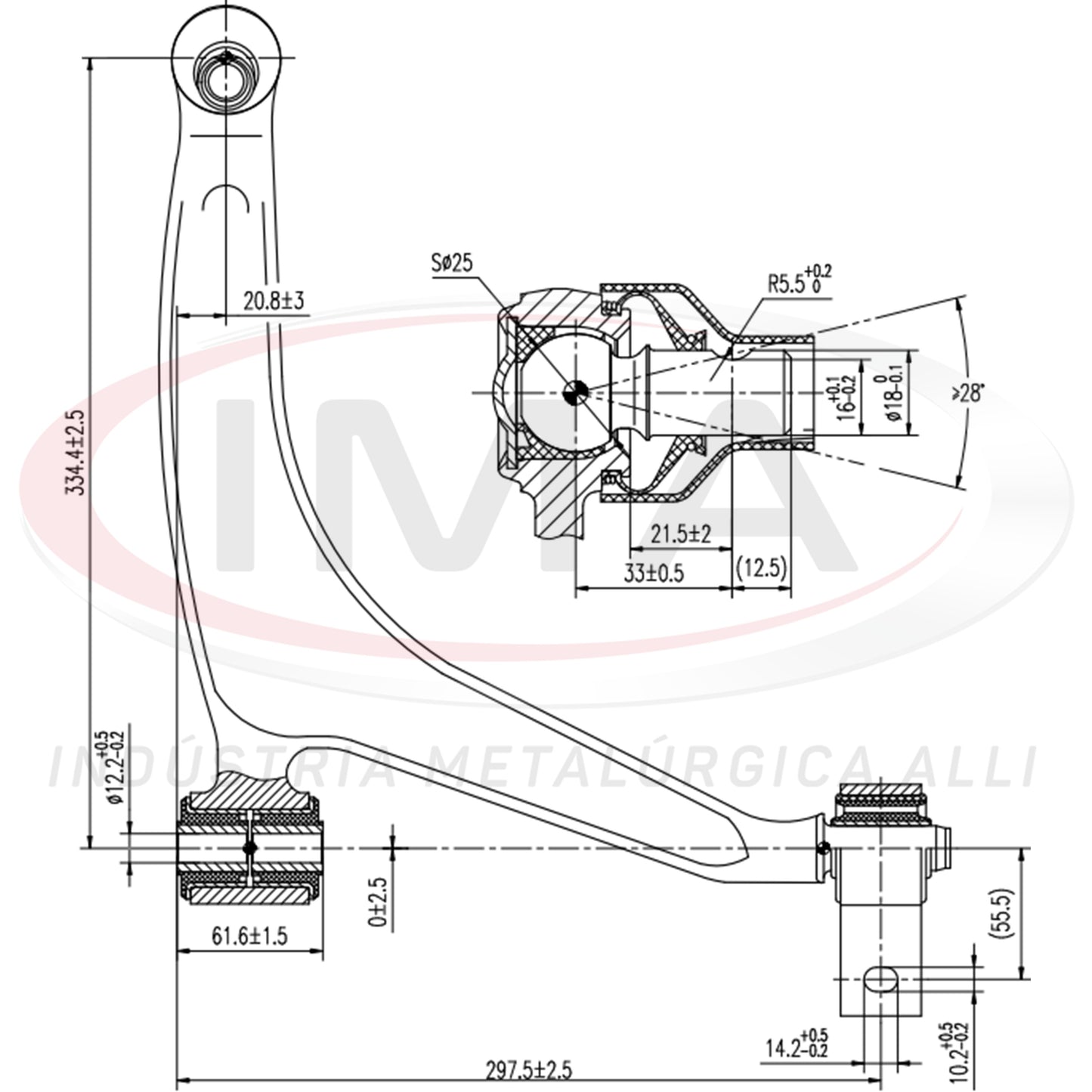 Suspension Arm - Front - Right Side - With Bushing / Mount / With Ball Joint