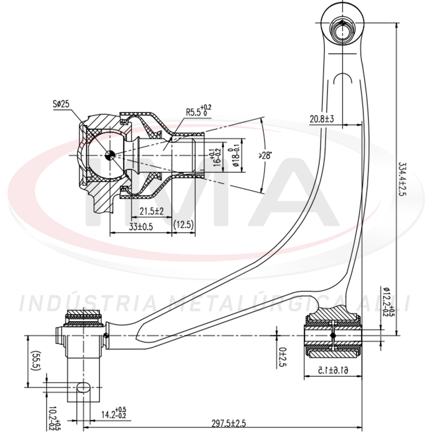 Suspension Arm - Front - Left Side - With Bushing / Mount / With Ball Joint