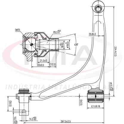Suspension Arm - Front - Left Side - With Bushing / Mount / With Ball Joint