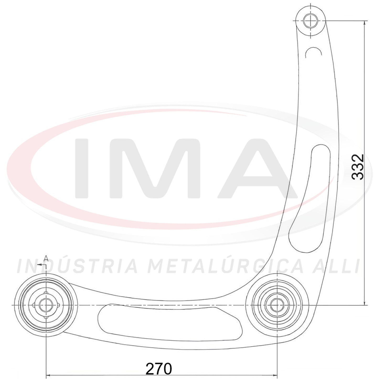 Brazo de suspensión - Delantero - Lado izquierdo - Con bujes / Sin rótula