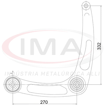 Brazo de suspensión - Delantero - Lado izquierdo - Con bujes / Sin rótula
