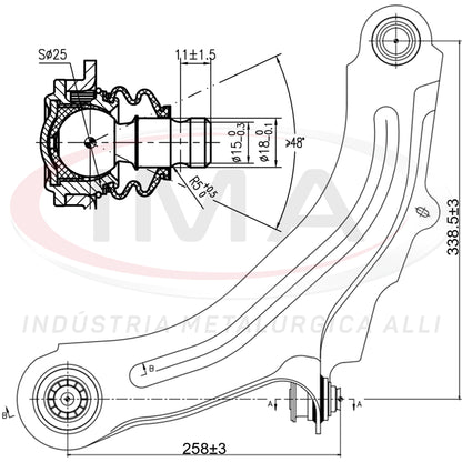 Suspension Arm - Front - Right Side - With Bushings / With Ball Joint