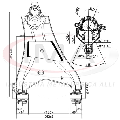 Suspension Arm - Front - Right Side - With Bushings / With Ball Joint