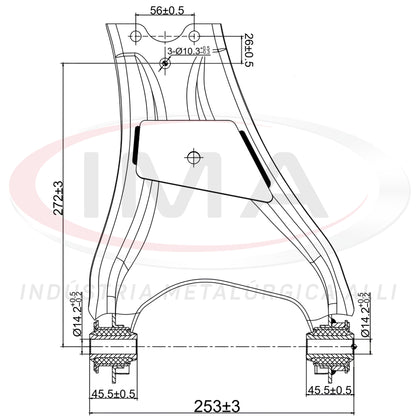 Suspension Arm - Front - Right Side - With Bushings / Without Ball Joint