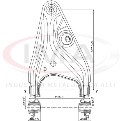 Suspension Arm - Front - Right Side - With Bushings / With Ball Joint