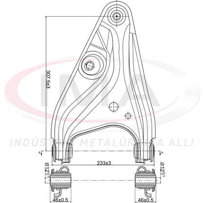 Suspension Arm - Front - Left Side - With Bushings / With Ball Joint