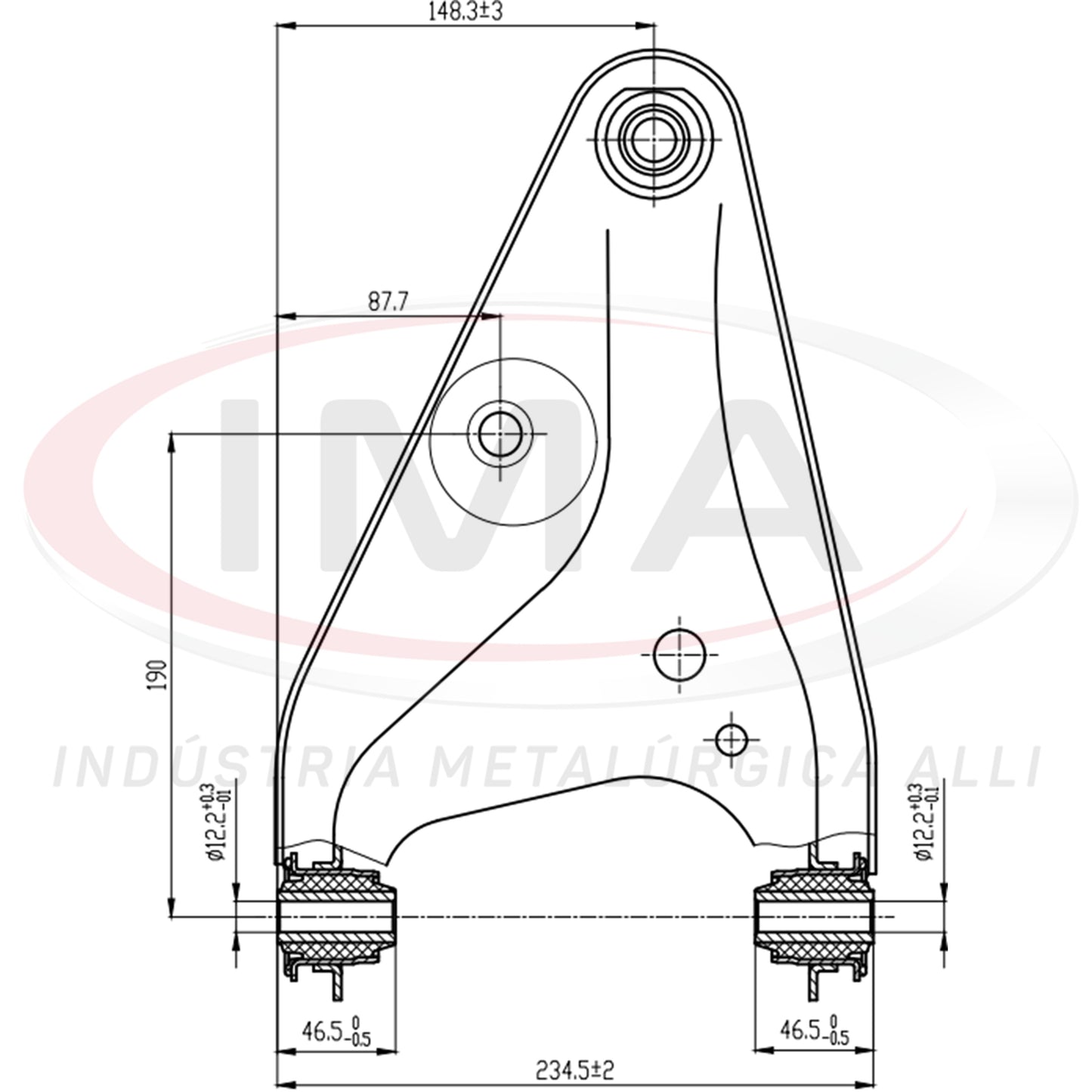 Suspension Arm - Front - Right Side - With Bushings / With Ball Joint