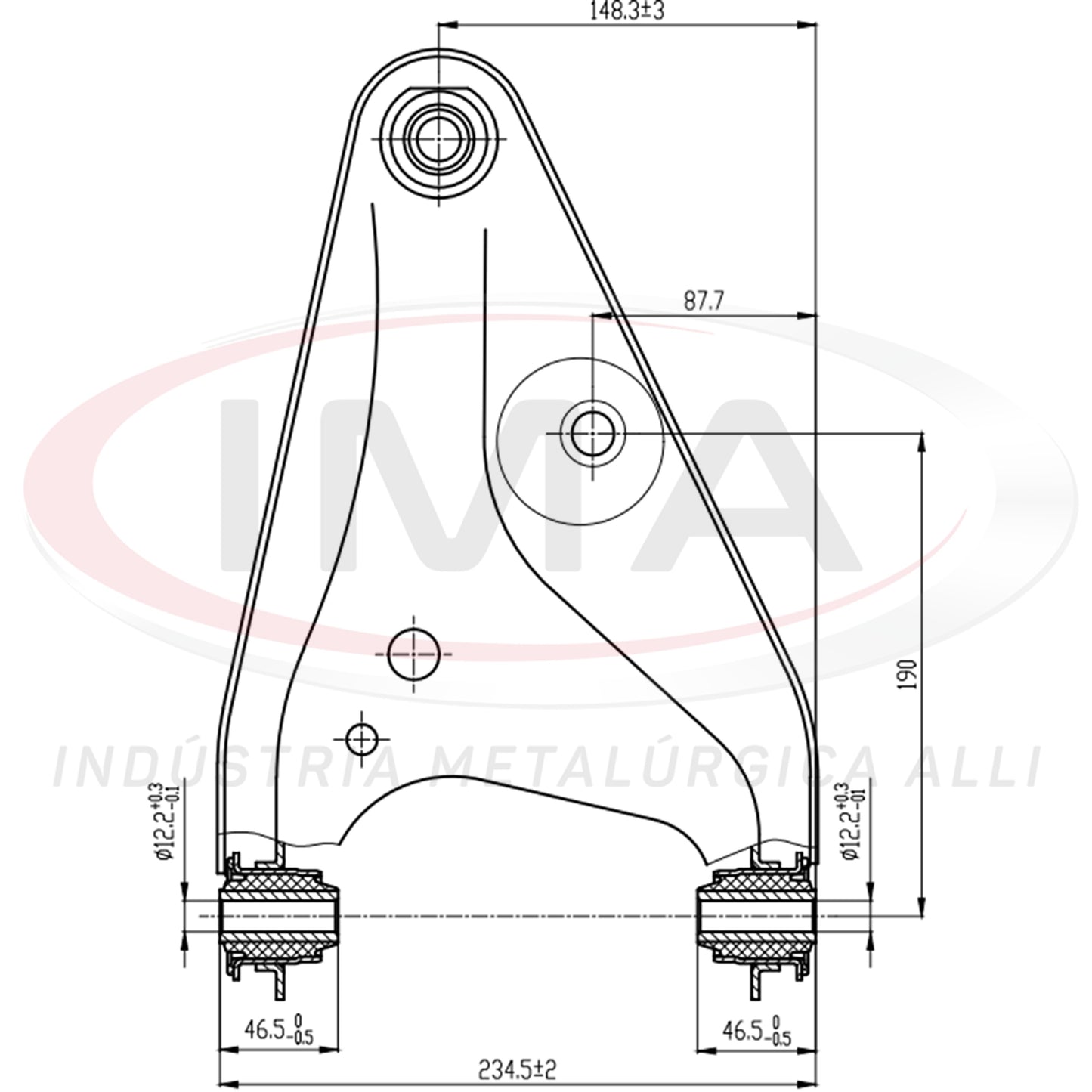 Suspension Arm - Front - Left Side - With Bushings / With Ball Joint