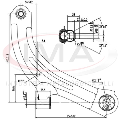 Suspension Arm - Front - Right Side - With Bushings / With Ball Joint