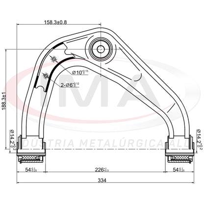 Bandeja da Suspensão - Dianteira Superior - Lado Esquerdo - Com Buchas / Com Pivô