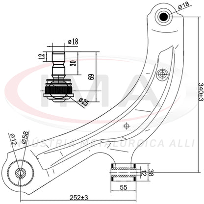 Suspension Arm - Front - Left - With Bushings / Ball Joint
