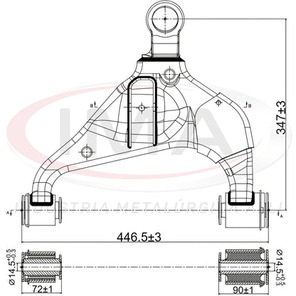 Front Lower Suspension Arm - Right Side - With Bushings / Without Ball Joint