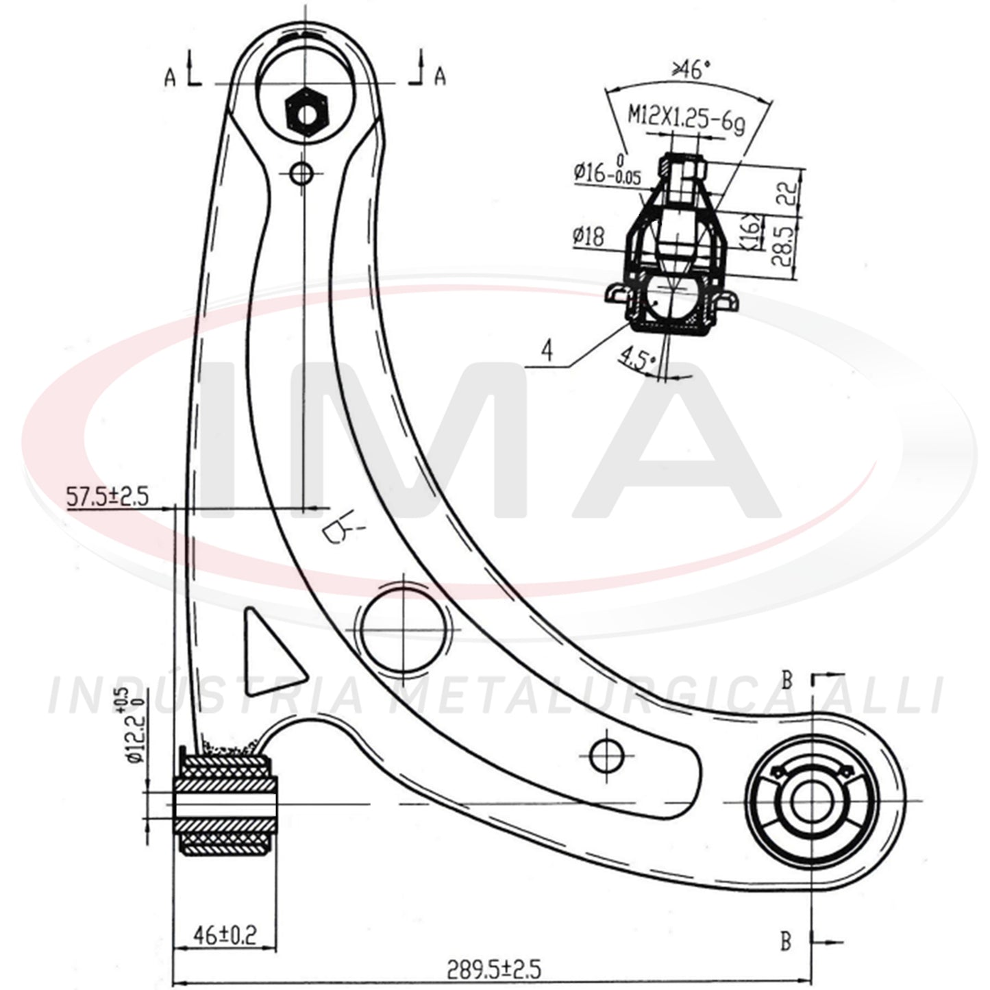 Suspension Arm - Front - Right Side - With Bushings / With Ball Joint