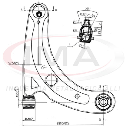 Suspension Arm - Front - Right Side - With Bushings / With Ball Joint