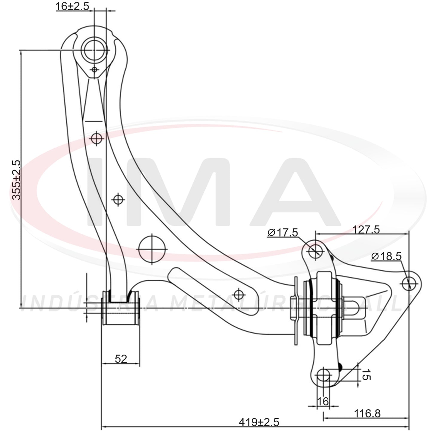 Suspension Arm - Front - Right Side - With Bushing / Mount / With Ball Joint