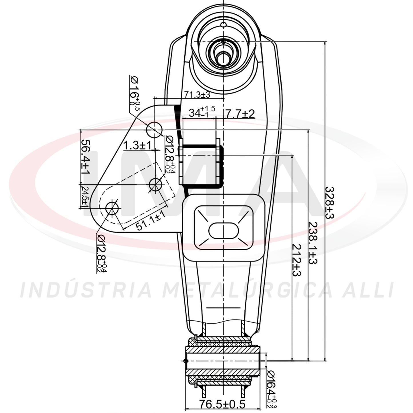 Front Lower Suspension Arm - Right Side - With Bushings / Bump Stop / With Ball Joint