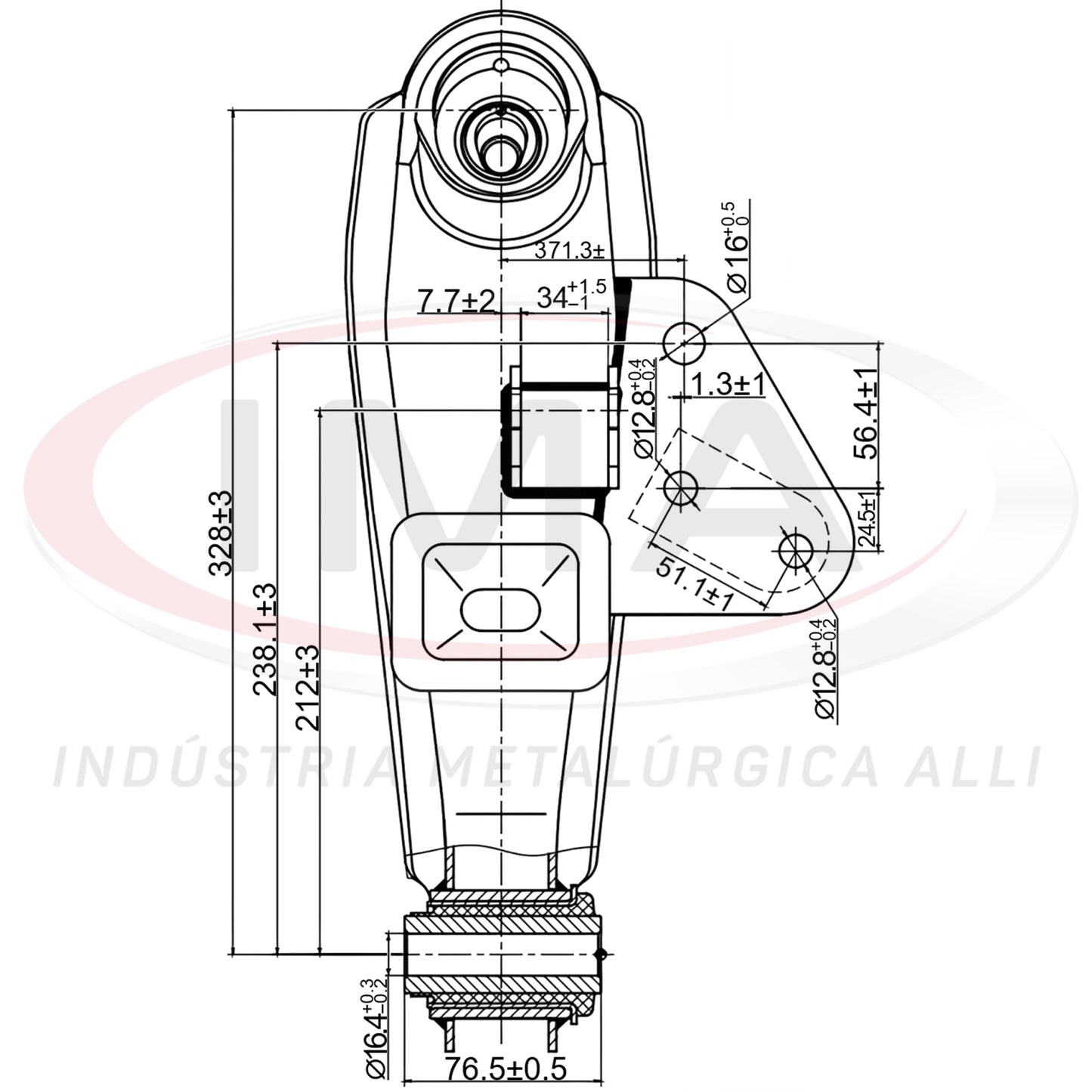 Front Lower Suspension Arm - Left Side - With Bushings / Bump Stop / With Ball Joint