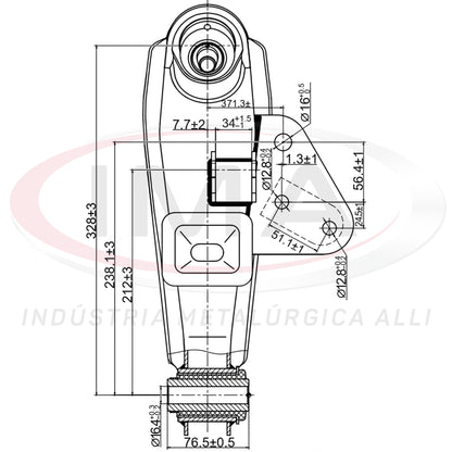 Front Lower Suspension Arm - Left Side - With Bushings / Bump Stop / With Ball Joint