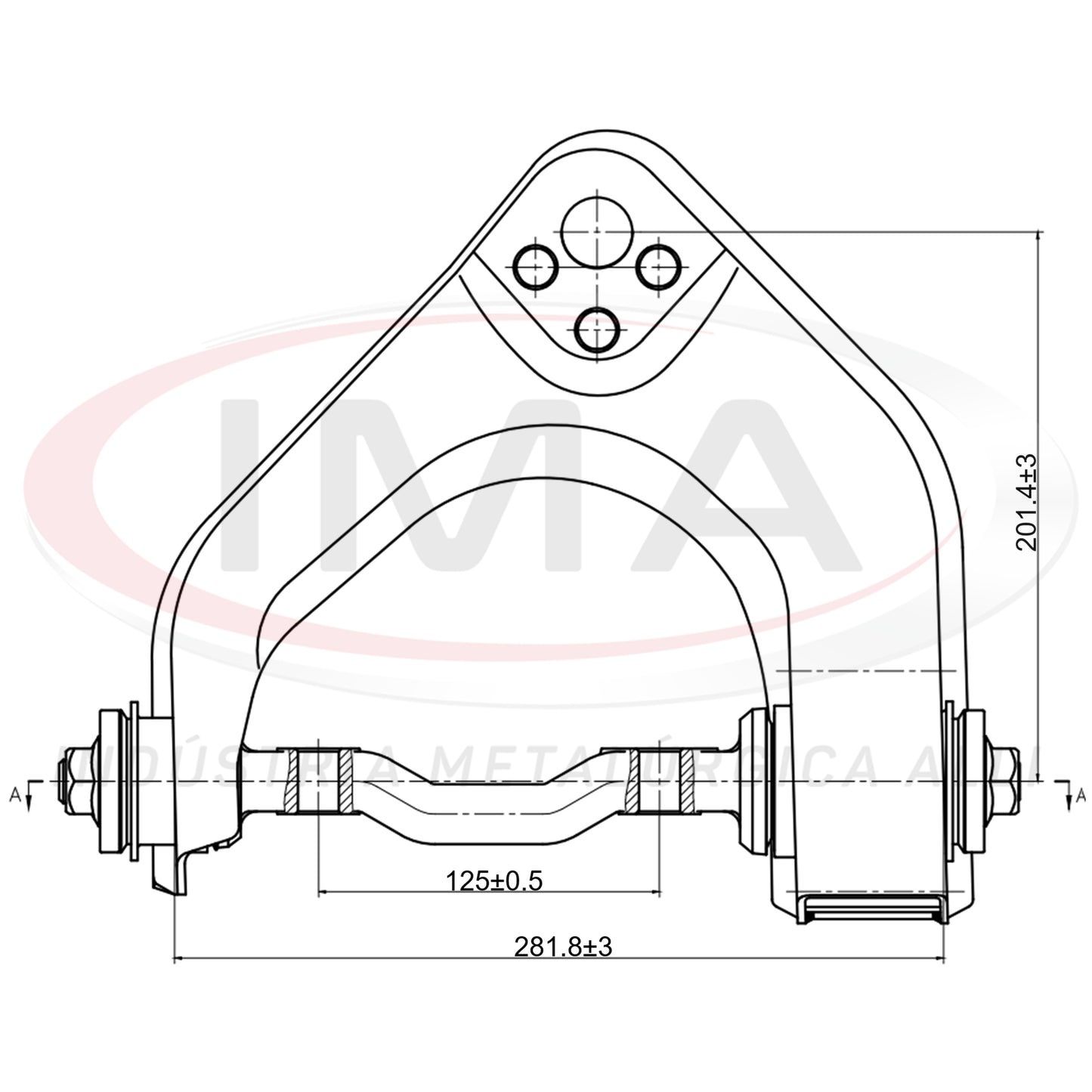 Front Upper Suspension Arm - Right - With bushings / Axle / Without ball joint