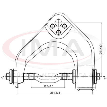 Front Upper Suspension Arm - Right - With bushings / Axle / Without ball joint