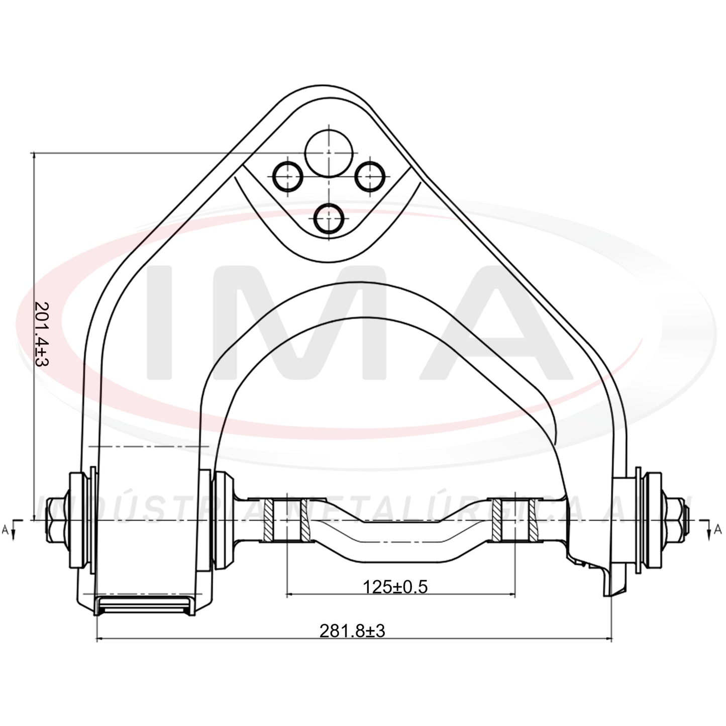 Front Upper Suspension Arm - Left - With bushings / Axle / Without ball joint