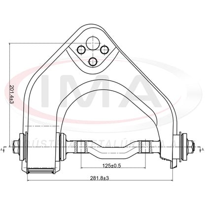 Front Upper Suspension Arm - Left - With bushings / Axle / Without ball joint