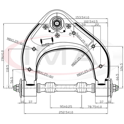 Front Upper Suspension Arm - Right - With bushings / Axle / Ball Joint