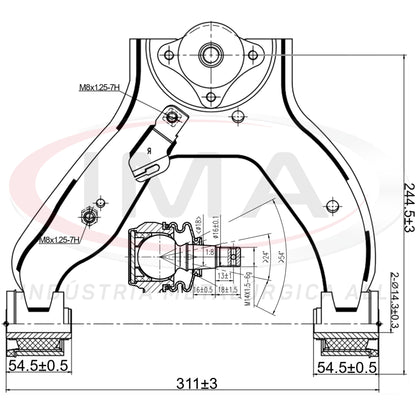 Front Upper Suspension Arm - Left - With bushings / Without ball joint
